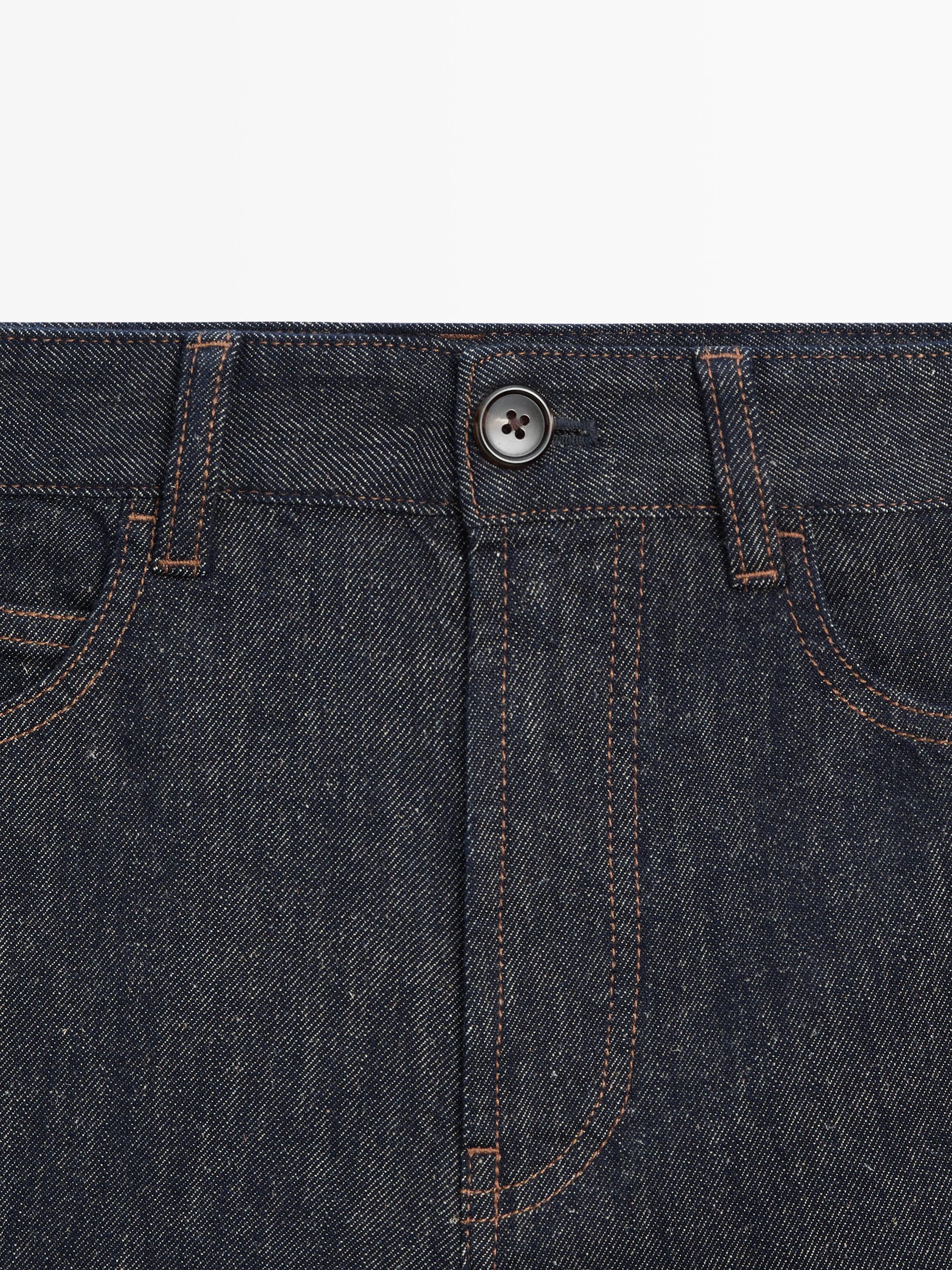 Bermuda en denim taille moyenne total look